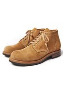 Men Brown Short Tube Boots Lace-Up Round Toe Genuine Leather Boot