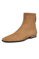 Ankle Boots Square Toe Ankle Boots Solid Color Autumn Winter Ladies Booties Shoes