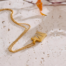 Sun Charm Cast Pendant Necklace Plated Collar Jewelry