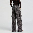 Spliced Pockets Casual Floor Length Trousers For Women Wide Leg Pants Female