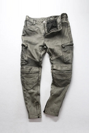 Mens Motorcycle Biker Genuine Leather Pants Real Slim Pencil Design Men Cargo Trousers