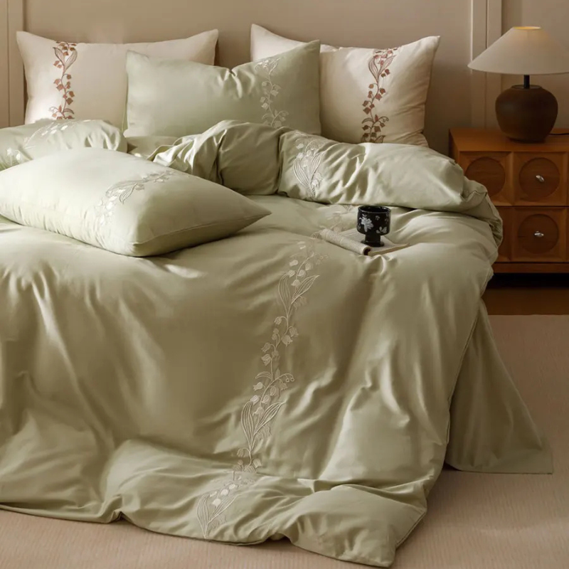 stripes bedding set twin full queen king fairyfair lace cotton home textile sheet pillow case quilt cover