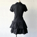 Summer Chic Dress Women High Street Slim Lapel Gothic Dresses Retro Hot Girl Clothing