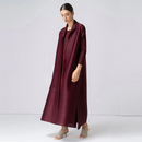 Pleated Three Breasted Dress Women Autumn Winter High Long Cardigan Coats