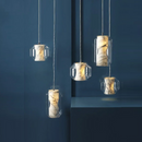 Modern Minimalist Living Room Dining Room Marble Glass Chandelier Creative Indoor Bedroom Bedside Stairs Ceiling Lamp