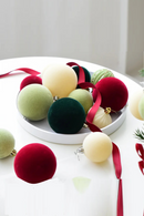 Velvet Christmas Ball Christmas Tree Small Pendant Festive Atmosphere Decoration Layout Scene Props Xmas