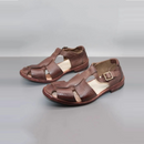 Genuine Leather Sandal Men Summer Breathable Buckle Gladiator Shoes Casual Beach Flat Sandals