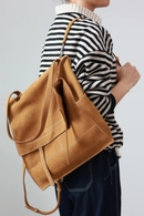 Genuine Leather Large Capacity Backpack Suitable For Daily Comutting And Short Business Or Trip