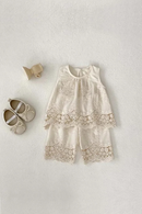 Summer Baby Clothes Set Infant Cute Lace Vest Pants Girls Embroidered Flowers Outfit
