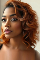 Lekker Ginger Wavy 13x1 T Part Lace Front 100% Human Hair Wigs For Women Brazilian Remy Hair Glueless Medium Shoulder Long Wigs