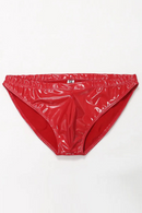 Red shiny underwear on a white background, Obroi