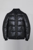 Winter warm leather jacket Classic casual genuine coat duck down leather clothing