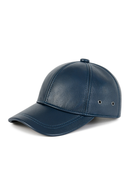 Blue leather cap on a white background, Obroi