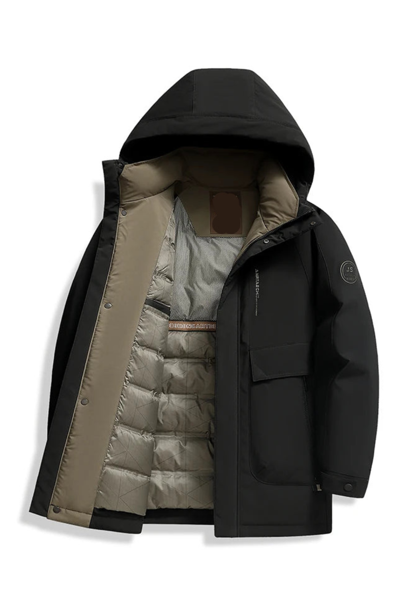 Down Jacket Men Winter Casual Lightweight Warm White Duck Down Parka Short Puffer Coat
