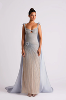 Dress Mermaid Evening Dress Flower Spaghetti Strap Gown