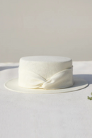 Linen Flat Top Small Hat French Retro Women's Summer Outdoor Leisure Travel Visor