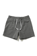 Pure Cotton Vertical Striped Men's shorts Summer Casual Length Pants