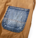 Retro Suspender Loose Straight Jumpsuit Ripped Casual Sling Autumn And Winter Patchwork Pants