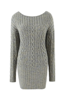 Women Off Shoulder Twist Sweater Dress Long Sleeve Package Hip Short Autumn Winter Dresses Knit Robe