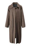 Thick Long Woolen Coat Lapel Women Jacket Tide Autumn Winter