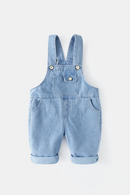 Kids Denim Overalls Girls Cute Casual Loose Fit Jeans 1-4T Children Outwear Pants