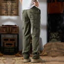 Spring Autumn Men Cargo Pants Loose Fit Straight Leg Cotton Casual Long Pants For Men