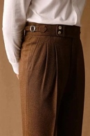 Pants Men Social Trousers Office-trouser Retro Gentlemen Naples Casual Suit Pant Men Straight Dress Pants