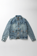 Retro Lapel Denim Cargo Jacket Men's Cotton Casual Motorcycle Coat