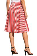 Women Adults Timeless Striped Swing Skirt