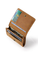 Leather Cards Holders Large Capacity Multi Slots Retro Business Card Holder Bank Small Card Wallet