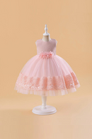 Children's Ball Gown Kids Lace Performance Wedding Birthday Party Flower Girls Dresses