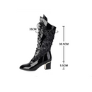 Spring Women Victorian Boots Lace Up Bootie cross straps Princess Lace Hollow Out Shoes