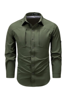 Green shirt with long sleeves on a white background, Obroi