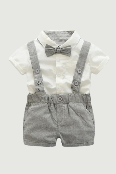 Cute Baby Clothes Months Baby Boy Outfit Suspenders Gentleman Suit Set Clothing Boy Costume