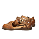 Summer Close Toe Genuine Leather Sandals Hollow Out Breathable Buckle Gladiator Shoes Retro Casual Sandals