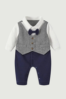 Boy Clothes Toddler Baby Boys Bow Tie Gentleman Jumpsuit Bodysuits Newborn Clothing Rompers Autumn Spring Outfits Babysuits