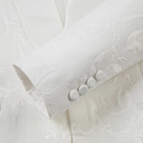 White Jacquard Dress Three-piece Groom Dress Big Size Explosion Four Seasons Men Suits 3 Piece