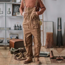 Straight Tube Multi Pocket Work Overalls Men Hip-hop Jumpsuit Couple Suspender Pants