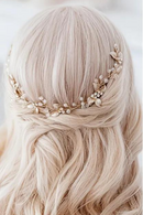 Pearl Leaf Comb Headband Hair Accessories For Women Tiara Headband Wedding Accessories Headband on the head
