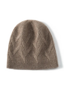 Winter Hat for Women Natural Cashmere Knitted Cap Solid Jacquard Bonnet Casual Soft Warm Beanie Hat