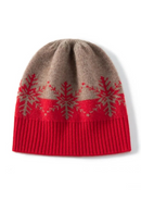 Winter Pure Cashmere Hat for Women Knitted Jacquard Skullies Beanies Outdoor Adult Woman Soft Warm Cap