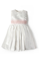 Girl Party Dress Kids Bow Flower Princess Clothes Elegant Evening Party Brithday White Dresses