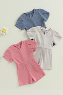 Summer Toddler Baby Girls Boy Rompers Clothes Solid Ribbed Jumpsuits Playsuits Clothes