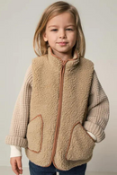 Autumn Winter New Children's Fleece Vest Coats With Pockets Slim Daily Warm Casual Boys And Girls Zipper Cardigans