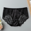 Lace breathable silk briefs wrap hip comfort natural satin silk Panty bow shorts for women