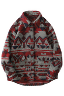 Thick Shirts Coat Streetwear Hip Hop Pockets Geometric Block Shirt Men Casual Shirts Jacket Tops