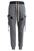 Cargo Pants Hip Hop Side Zipper Pocket Harem Joggers Sweatpants Streetwear Men Casual Trousers