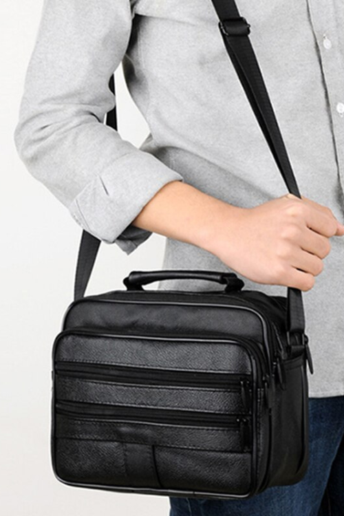 Travel Crossbody Bag High Quality Leather Handbag For Male Large Capacity Waterproof Single Shoulder Bags