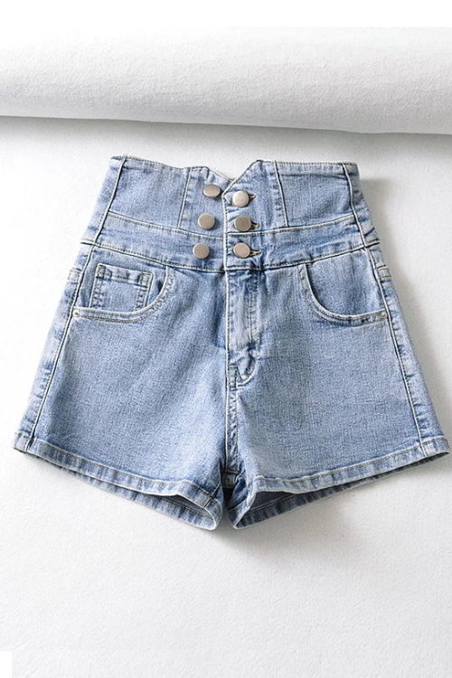 Women Autumn Denim Mini Shorts High Waist Blue Shorts Female Trousers Outwear Women Sexy Shorts