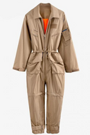 Women Jumpsuit Drawstring Detachable Two Ways Wearing Long Rompers Women Jumpsuit Loose Casual Jumpsuit